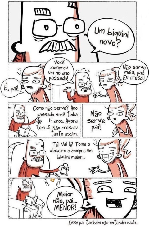 TIRINHA: tem filha que o pai não entende...(32)