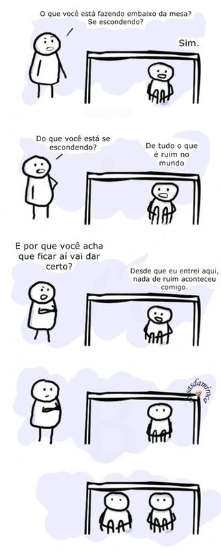 TIRINHA: Se escondendo dos males do mundo...(24)