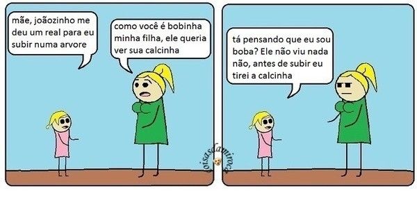 TIRINHA: Filha e mãe e as perguntas...(3)