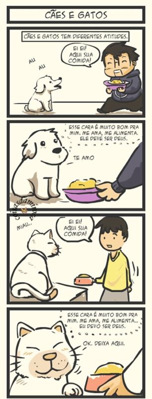TIRINHA: Cão e Gato na hora de comer...(27)